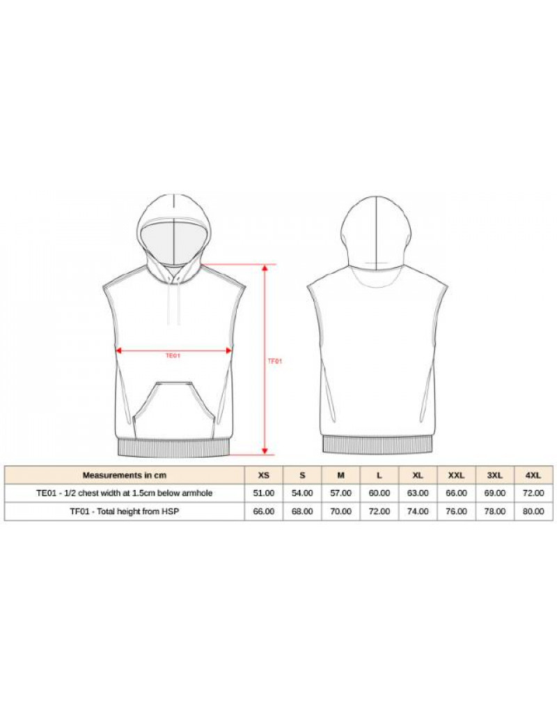 Pulover cu glugă unisex fără mâneci